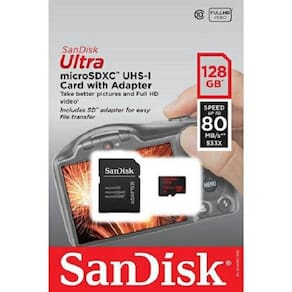 Cartão De Memória Sandisk Ultra Micro Sdxc 128Gb Classe 10