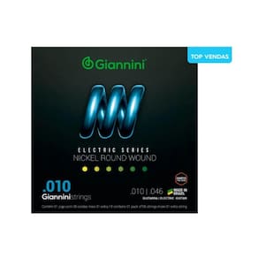 Kit 2 Encordoamento Guitarra Giannini Geegst.10 Niquel