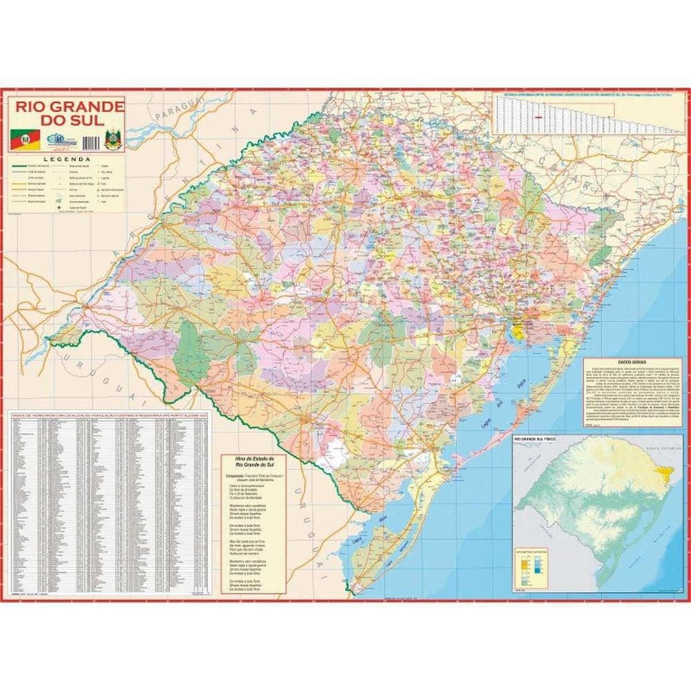 Mapa Escolar Estado De Rio Grande Do Sul