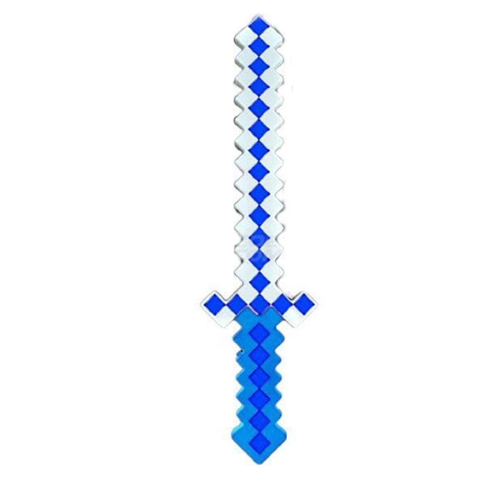 Brinquedo Espada Pixel Minecraft 58Cm Som E Luz - Azul Nº27