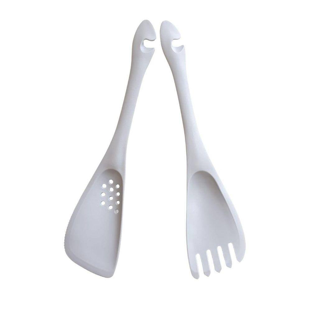 Misturador De Saladas 2 Peças Plástico 30Cm Gancho Pendurar