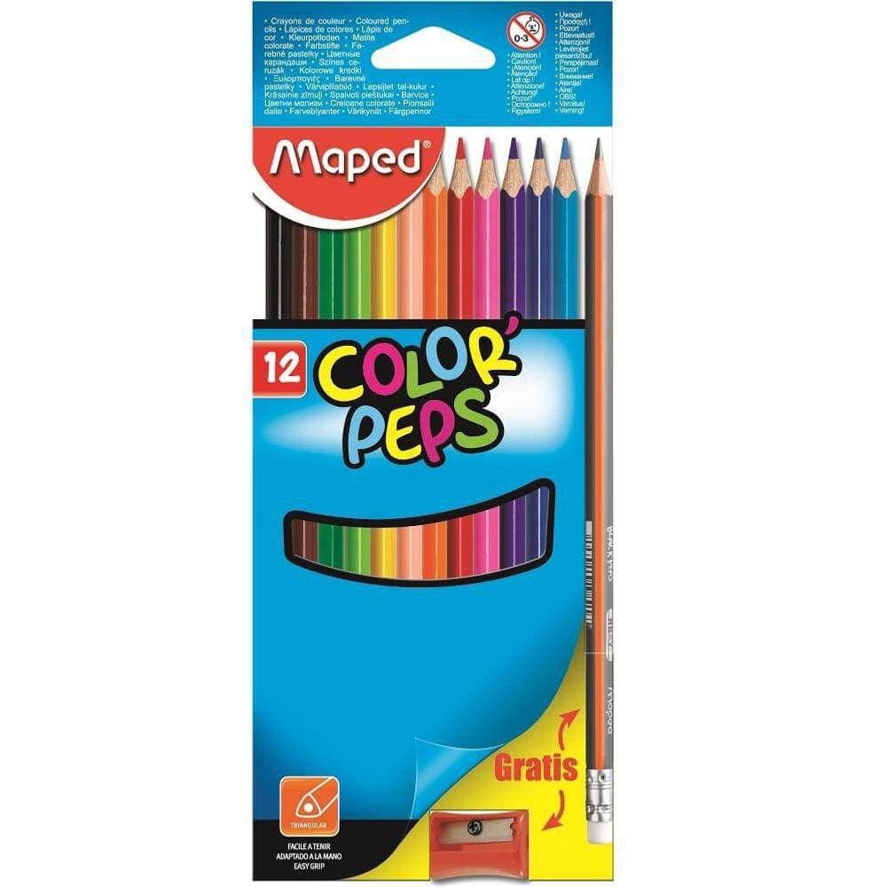Lápis De Cor 12 Cores Color`Peps + Lápis + Apontador Maped