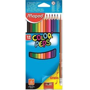 Lápis De Cor 12 Cores Color`Peps + Lápis + Apontador Maped