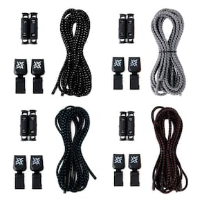 Cadarço Elástico HUPI LACES Corrida Colorido - Kit 04 Pares