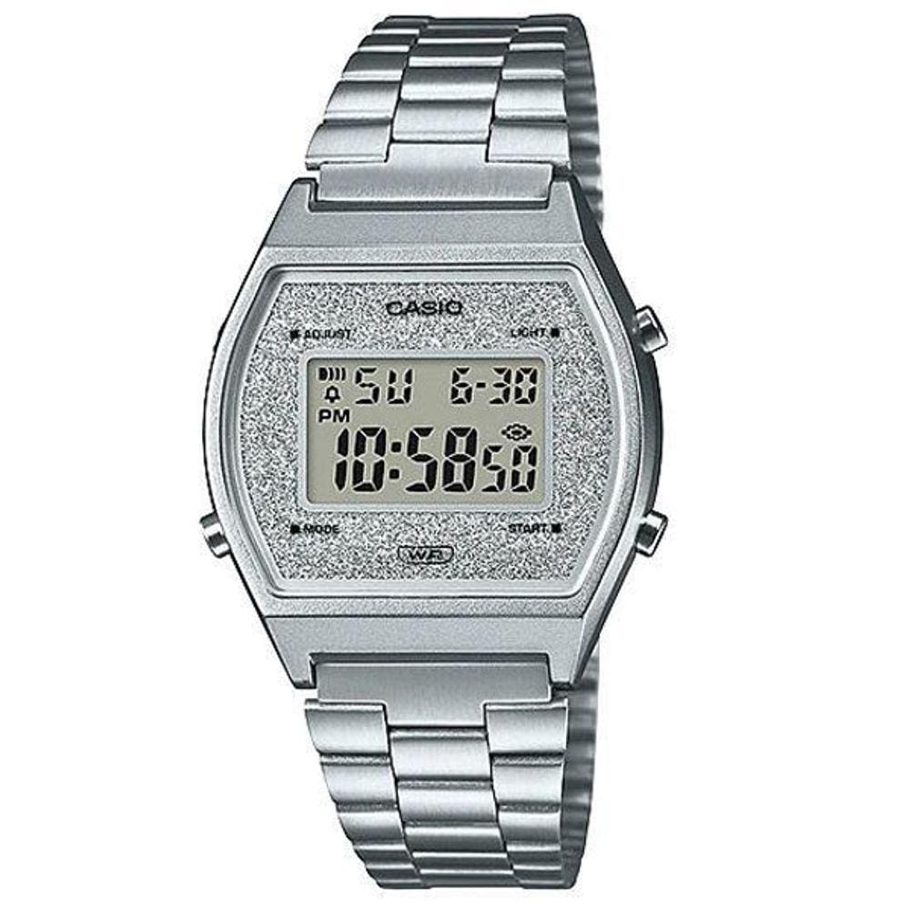 Relógio Feminino Casio Glitter Vintage B640Wdg-7Df Prata