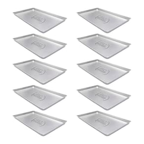10 Formas Assadeiras Lisa 0,6Mm Pão Doce Alumínio 58X70X3,5