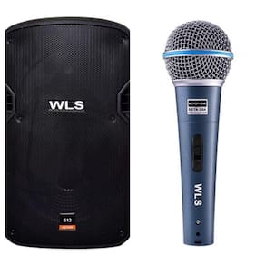 Caixa Acústica WLS S12 Ativa com Bluetooth + Microfone M58A