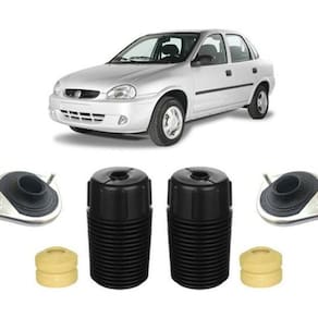 2 Kit Coxim Batente Dianteiro Gm Corsa 1997 1998 1999 2000