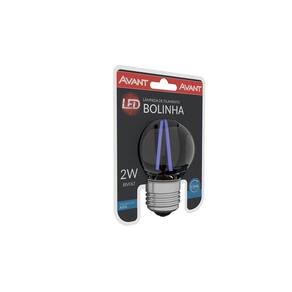 Lampada Filamento Led Bolinha 2W Bivolt Azul Avant