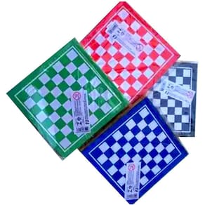 Jogo De Dama E Trilha 18X18 Cm Com Gaveta - 10 Peças