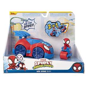 Moto infantil com empurrador do homem aranha