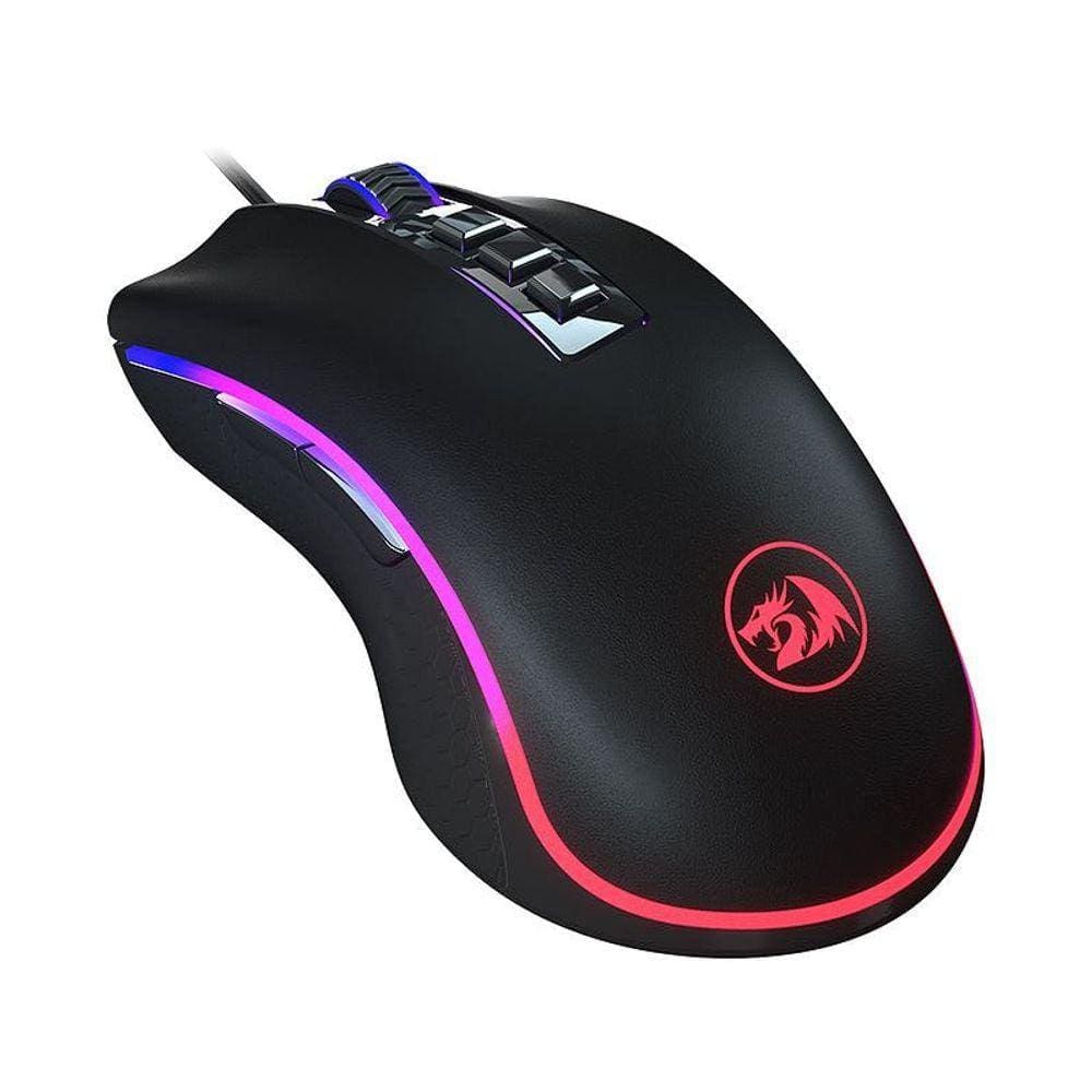 MOUSE GAMER REDRAGON BRANCOALA, RGB, 7200DPI, 6 BOTOES, PRETO, B703