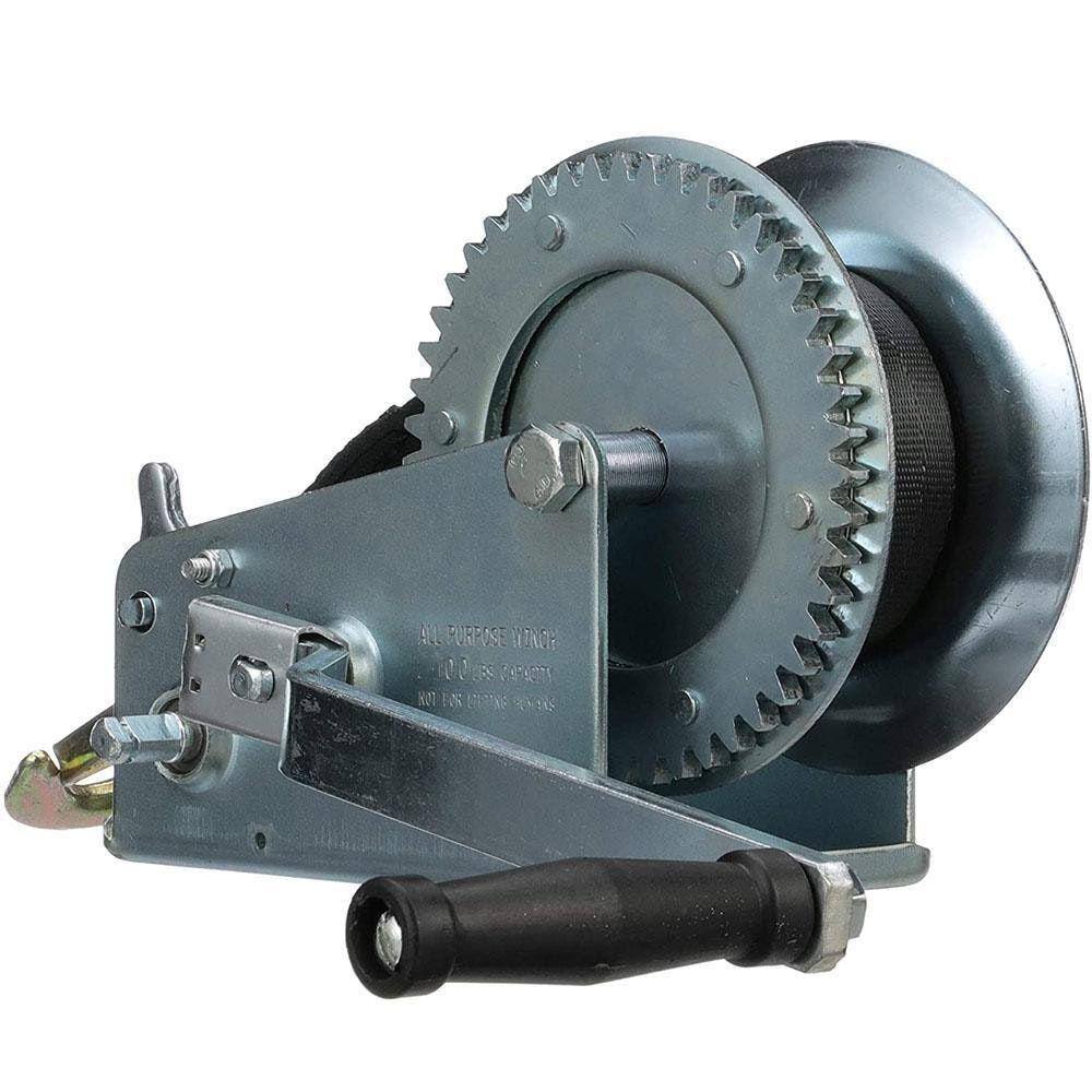 Guincho Manual Catraca De 2500Lbs Com Fita E Tração 1650Kg