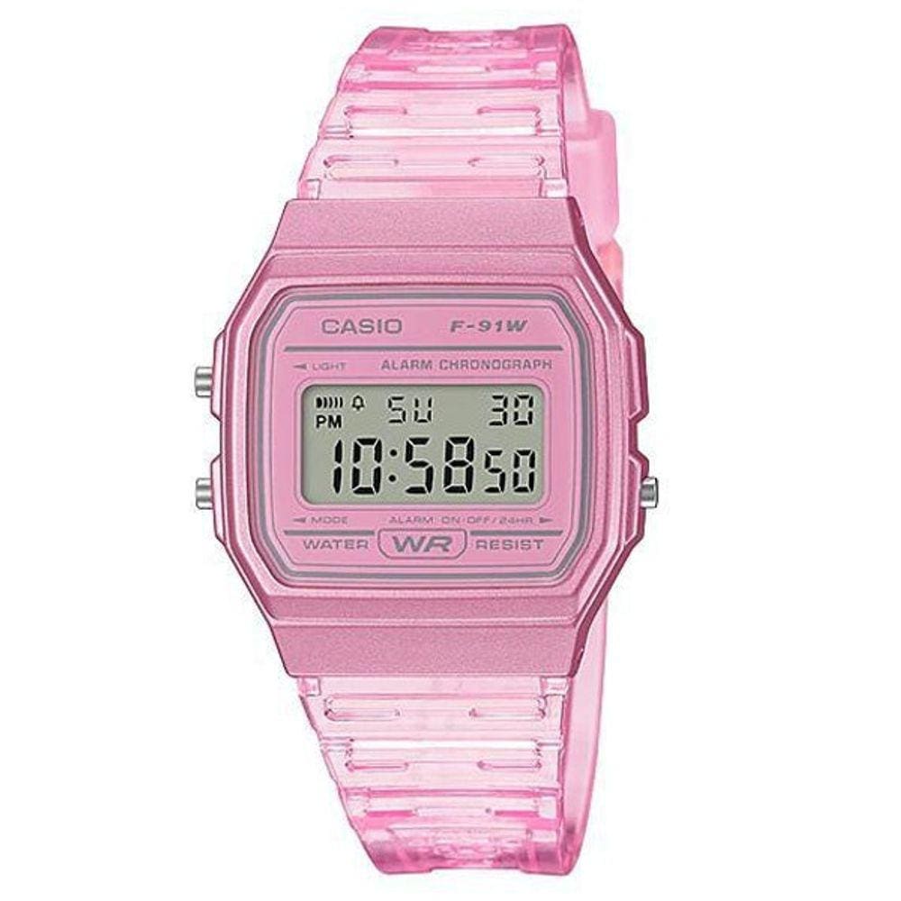 Relógio Feminino Casio Vintage Standard F-91Ws-4Df Rosa