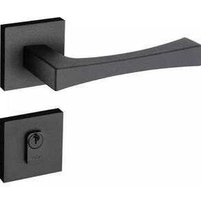 Fechadura Pado Vivaldi Roseta Quadrada Preto 55Mm - Externa