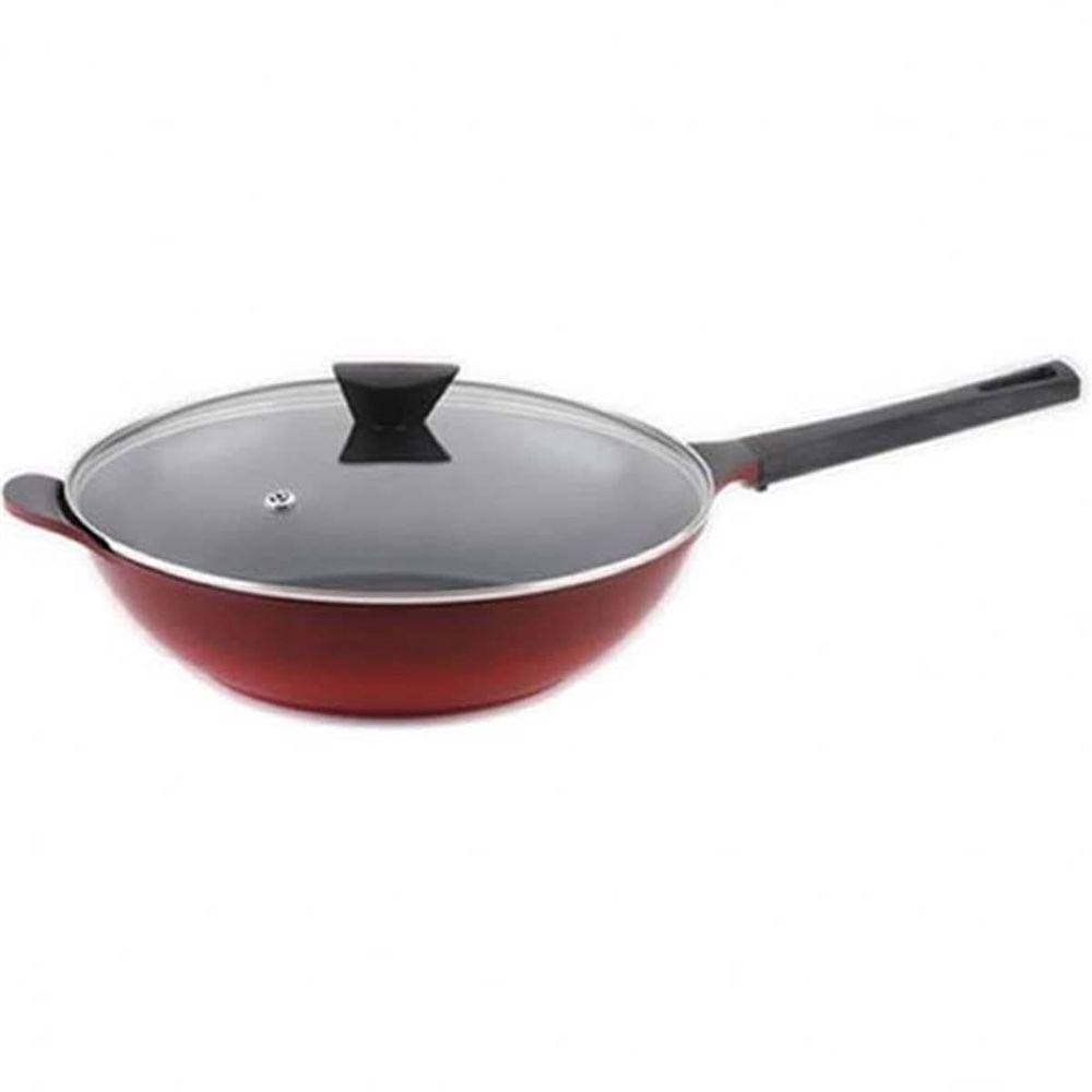 Frigideira Wok Amie 34 Cm Vermelha Neoflam