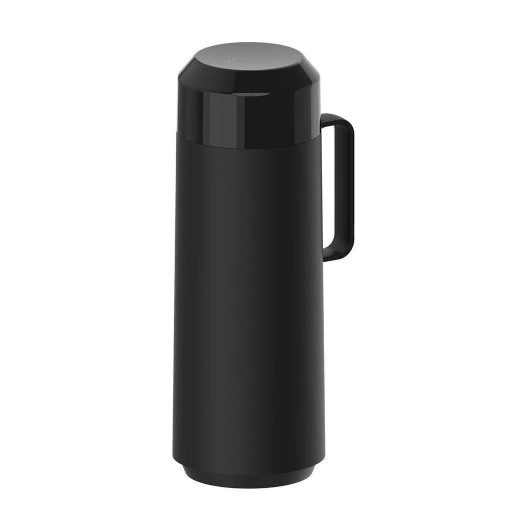 Garrafa Térmica Tramontina Exata Preta Tampa Rosqueável 1 L