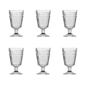 Jogo 6 Taças De Vidro Folhas Para Água 330 Ml