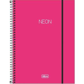 Caderno Espiral Capa Plástica 1 Matéria Neon Lilás Tilibra