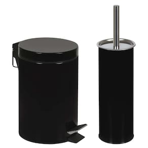 Conjunto Ágata Lixeira Preta 3L Escova Higienica Mor