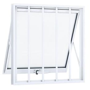 Janela Maxiar Esquadria Brasil Vetx 40X40 Branco Grade