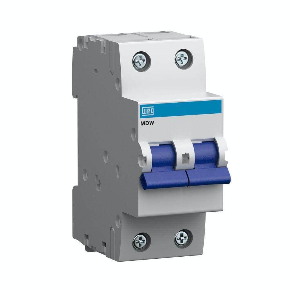 Disjuntor MDW-C10-2 Curva C 10a Bipolar 2 Polos WEG