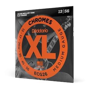 Encordoamento Guitarra Lisa .013-.056 D`Addario Xl Chromes