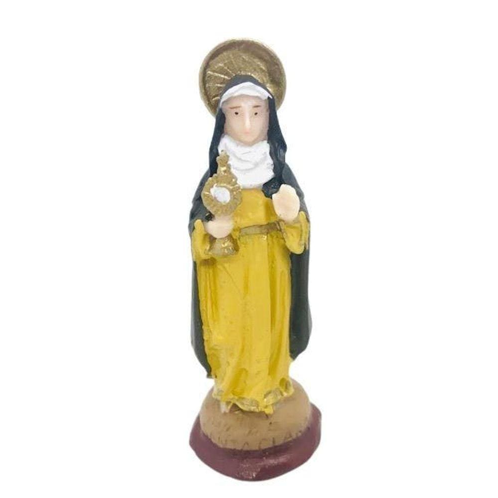 Imagem Santa Clara Em Resina 7 Cm