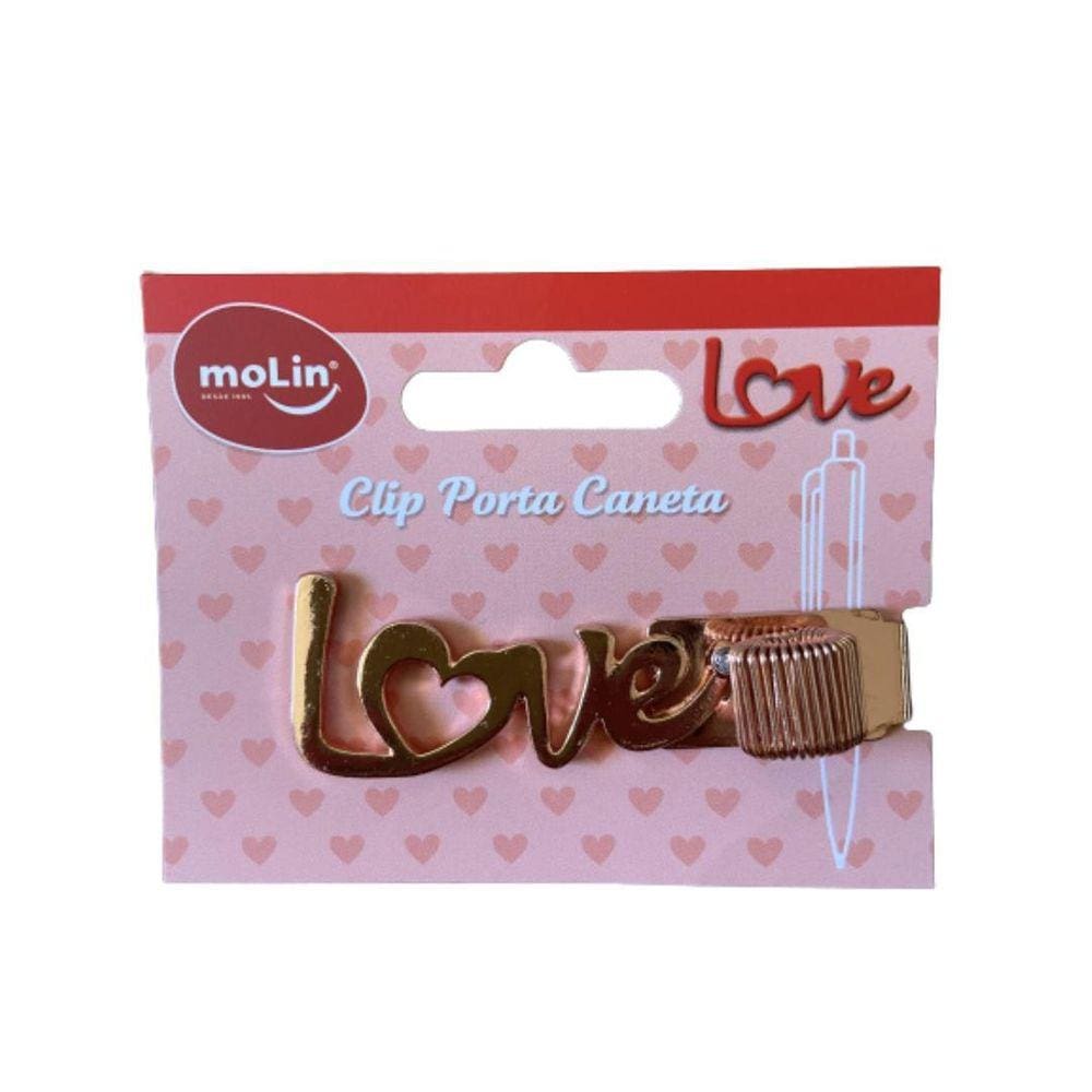 Clip Porta Caneta Love Molin