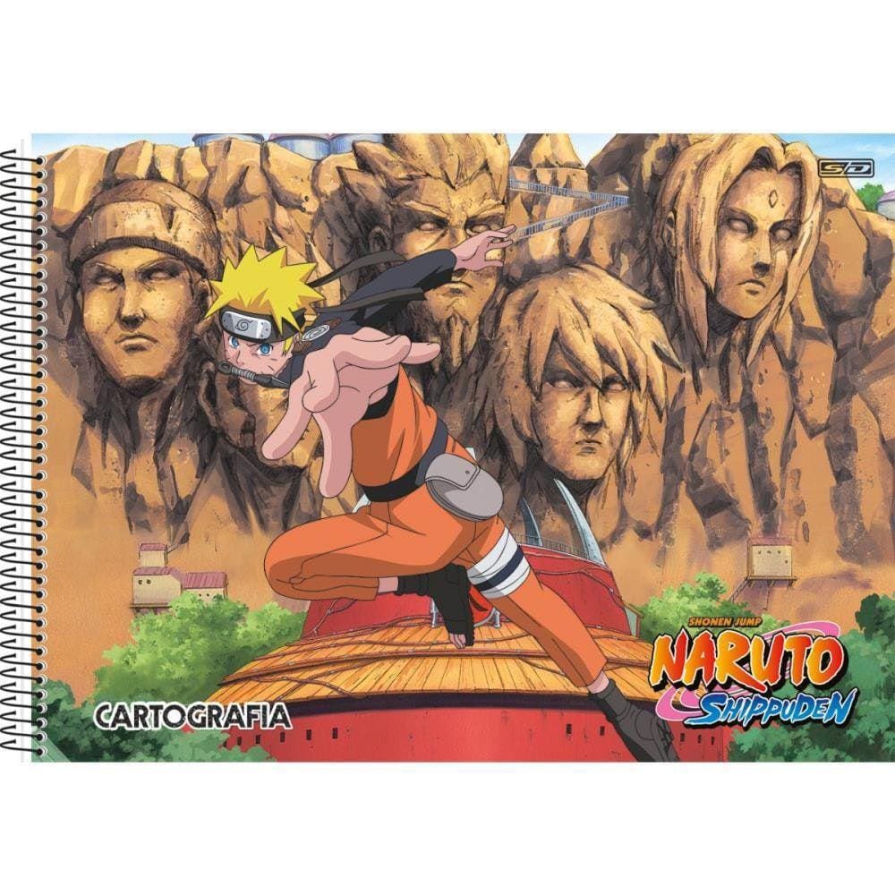 Caderno de Desenho Naruto Shippuden Animes 60 Folhas Capa Dura