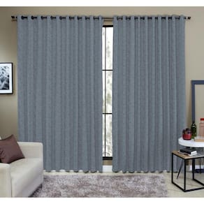 Cortina Tecido Rustico 2,00M X 1,80M Semi Blackout Azul