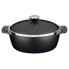 Caçarola tramontina lyon antiaderente starflon high performance preto com tampa 30 cm 6,8 L Tramontina