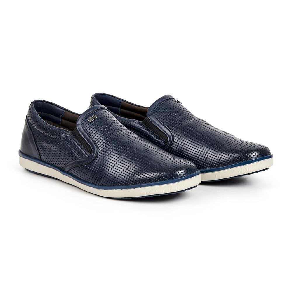Slip On Calprado Casual Couro Masculino Conforto Macio