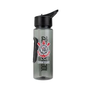 Garrafa Plástico Canudo 700Ml - Corinthians