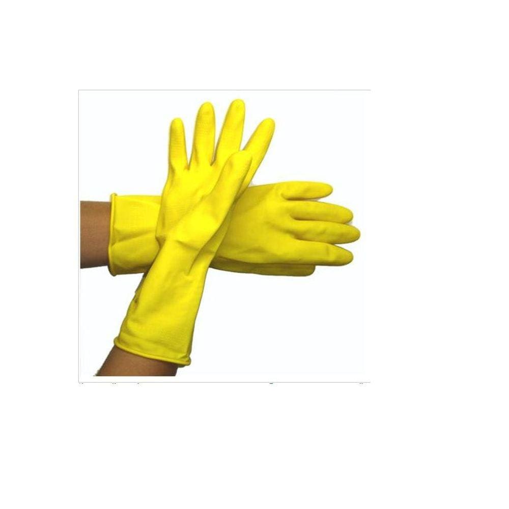 Luva Latex Forrada Amarela T7 M CA 1555 (SANRO)
