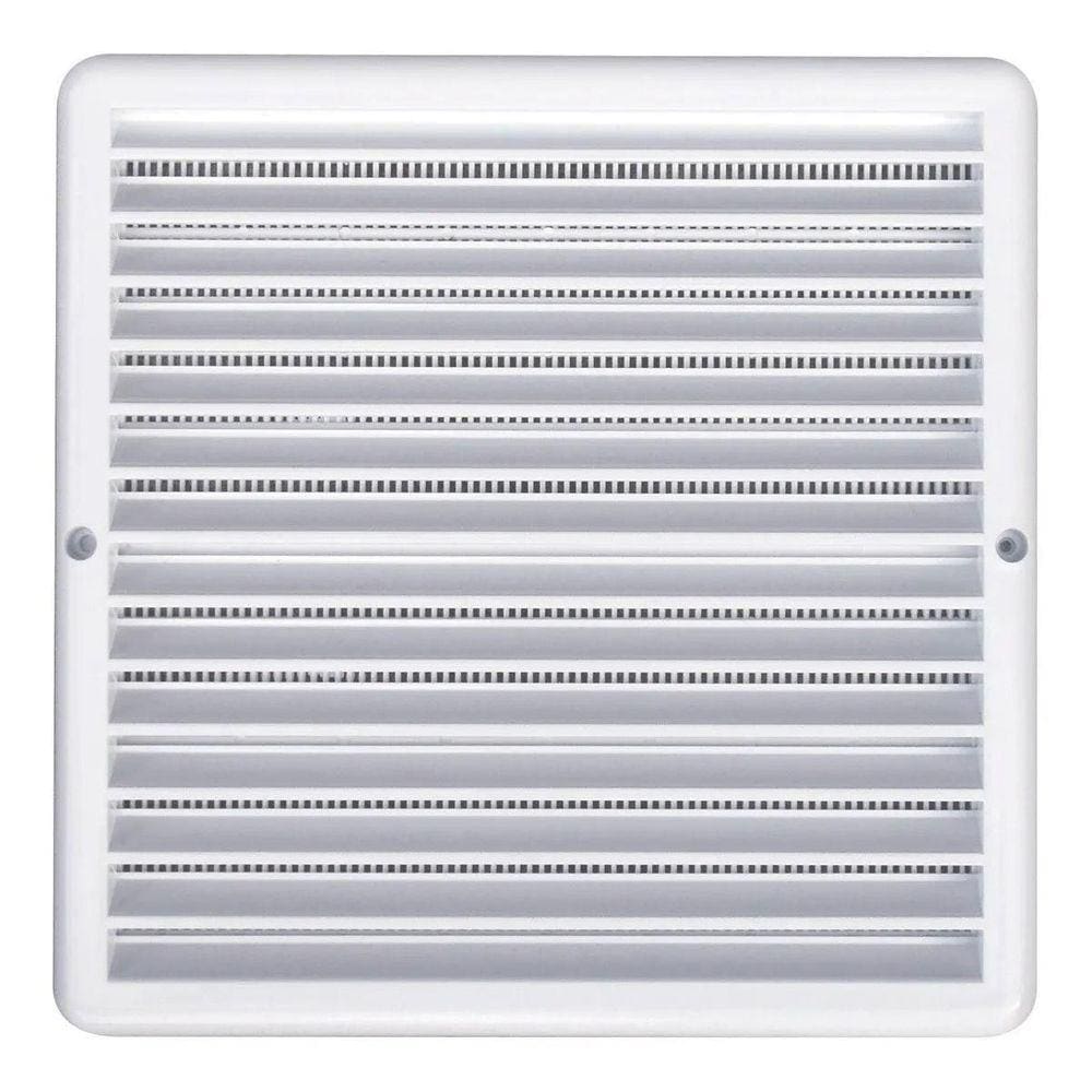 Grade Ventilação Quadrada Itc 25X25Cm Branca Com Tela