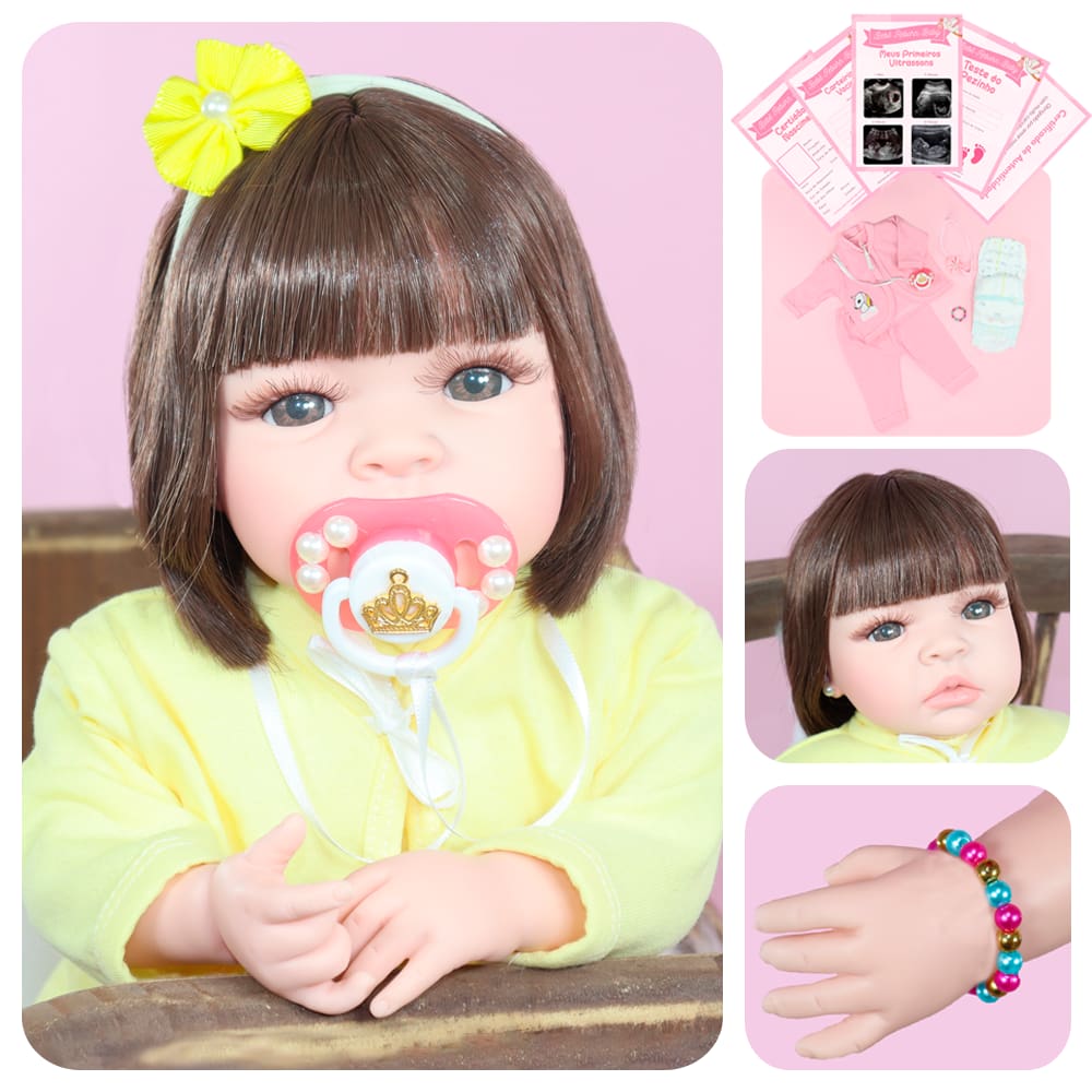 Boneca Bebê Reborn Barata Siliconada Linda Baby Dolls Loira - USA Magazine