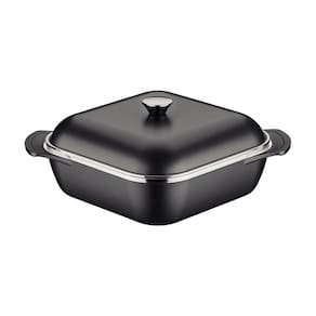 Caçarola quadrada tramontina lyon starflon preto com tampa 28 cm 5,5 L Tramontina