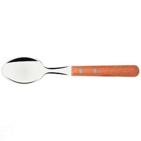 Conjunto de Colheres de Mesa Tramontina Dynamic com Lâminas em Aço Inox e Cabos de Madeira Natural 3 Peças Tramontina