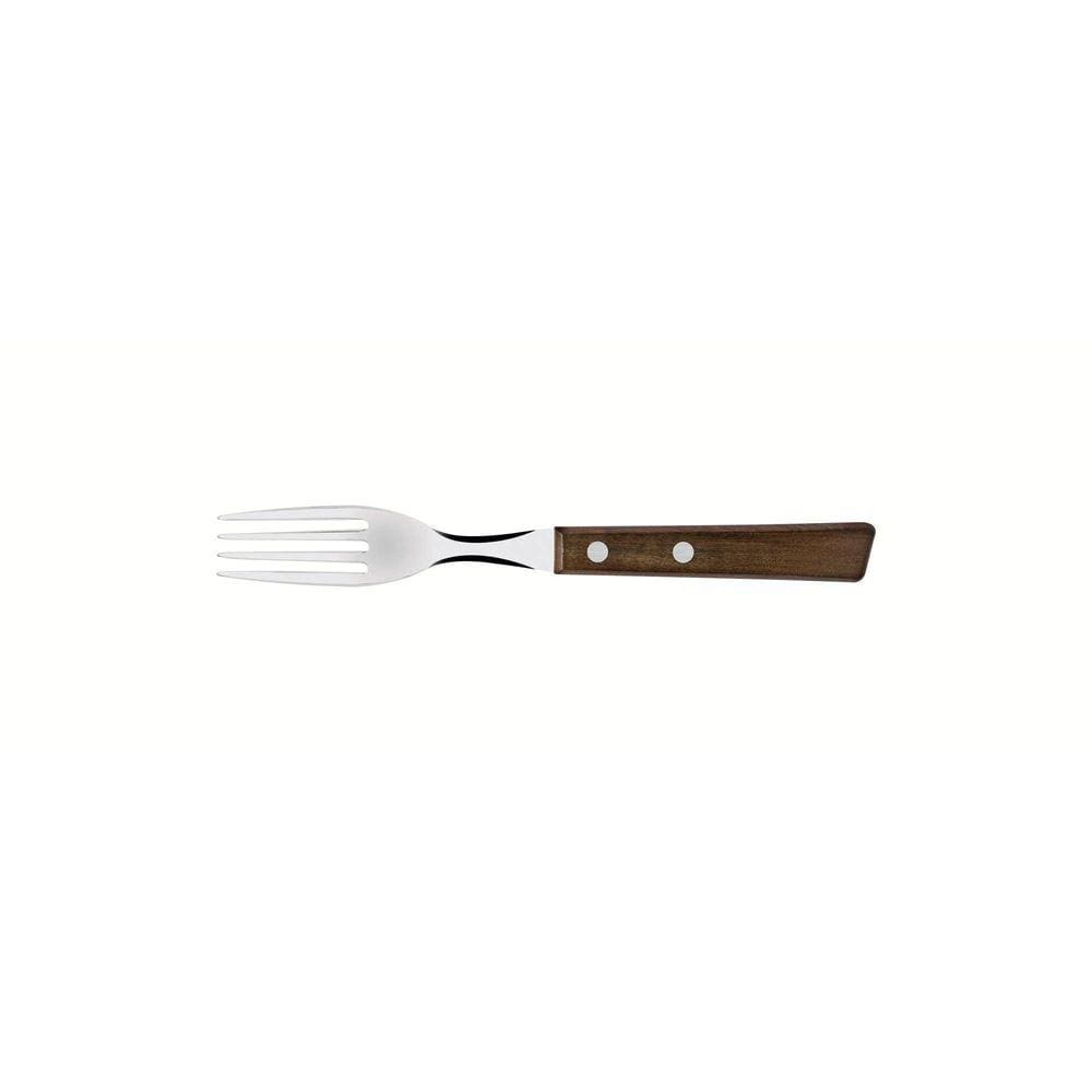 Conjunto de Garfos de Mesa Tramontina Tradicional com Lâminas em Aço Inox e Cabos de Madeira Natural 3 Peças Tramontina