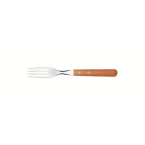 Conjunto de Garfos de Mesa Tramontina Dynamic com Lâminas em Aço Inox e Cabos de Madeira Natural 3 Peças Tramontina
