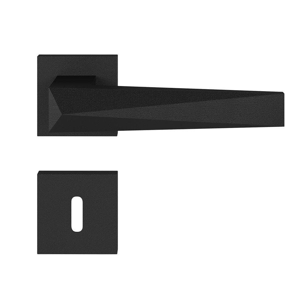 Fechadura Zamac Ascot Preto Texturizado Interno