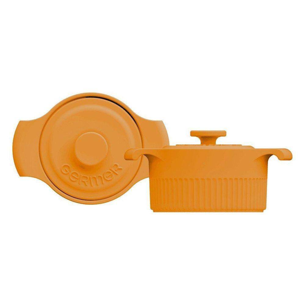 Mini Caçarola De Porcelana Com Tampa Germer Amarelo