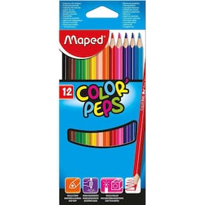 Lápis De Cor Triangular Color Peps Classico 12 Cores Maped