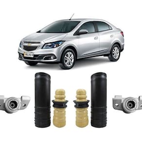 2 Kit Coxim Batente Amortecedor Traseiro Prisma 2017 18 19