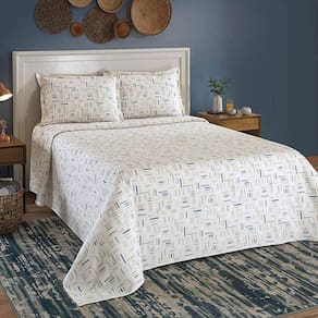 Kit Colcha Cobre Leito Casal Piquet Estampado - Dohler Mael