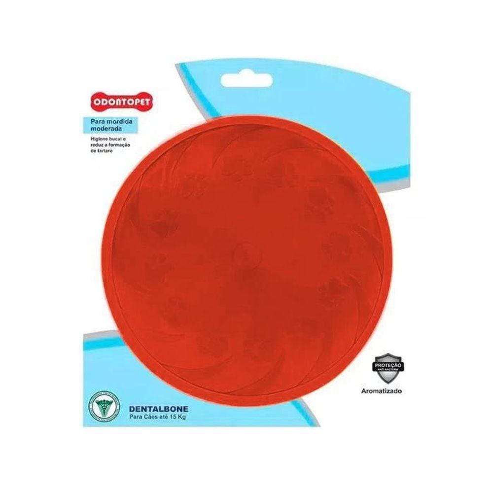 Brinquedo Frisbee Laranja Cães Mordida Moderada Odonto Pet