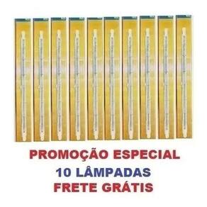 Lâmpada Palito Halógeno P/Cine Foto Ultraluz 127V/1000W 10Un