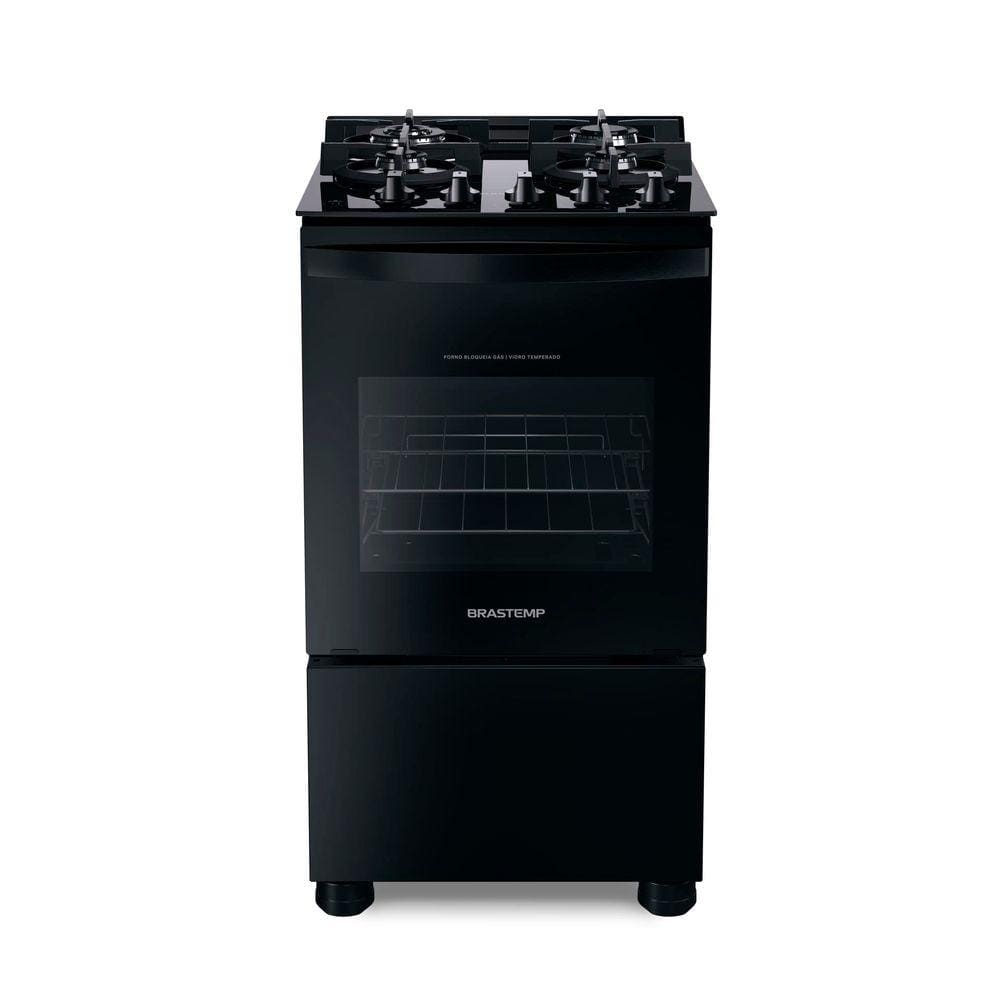 Fogão Brastemp Mesa de vidro 4 bocas Preto BFO4XAE - Bivolt