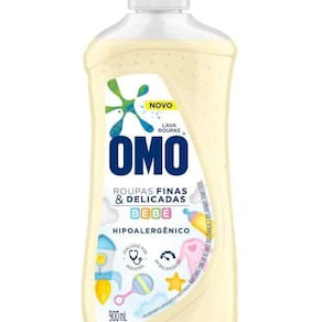 Lava Roupas Líquido Roupas Finas E Delicadas Bebê Omo 900Ml